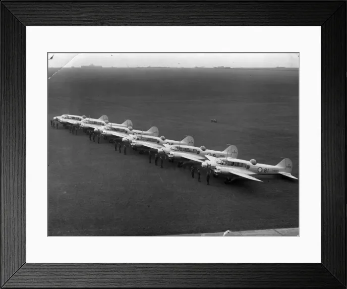 Framed Print : Avro Anson Is of 61 Squadron Hemswell 1937 Framed Print : Avro Anson Is of 61 Squadron Hemswell 1937