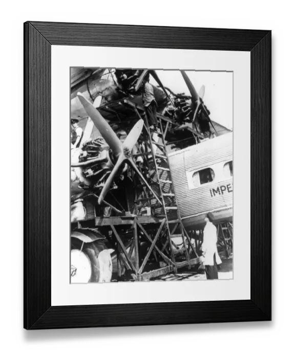 Framed Print : Handley Page HP42W G-aXC Heracles engine maintenance Framed Print : Handley Page HP42W G-aXC Heracles engine maintenance