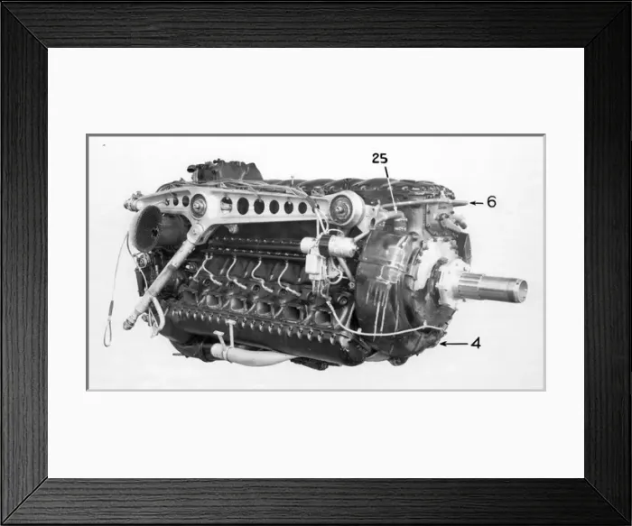 Framed Print : Junkers Jumo 211A inverted V-12 engine Framed Print : Junkers Jumo 211A inverted V-12 engine