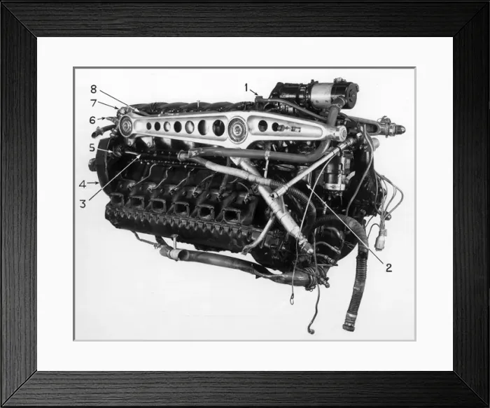 Framed Print : Junkers Jumo 211A inverted V-12 engine Framed Print : Junkers Jumo 211A inverted V-12 engine