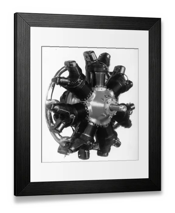 Framed Print : Continental R-670 seven-cylinder 210hp air-cooled radial