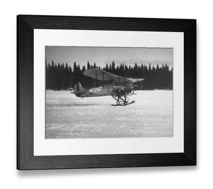 Framed Print : Bristol Bulldog II of the Swedish Air Force on skis Framed Print : Bristol Bulldog II of the Swedish Air Force on skis