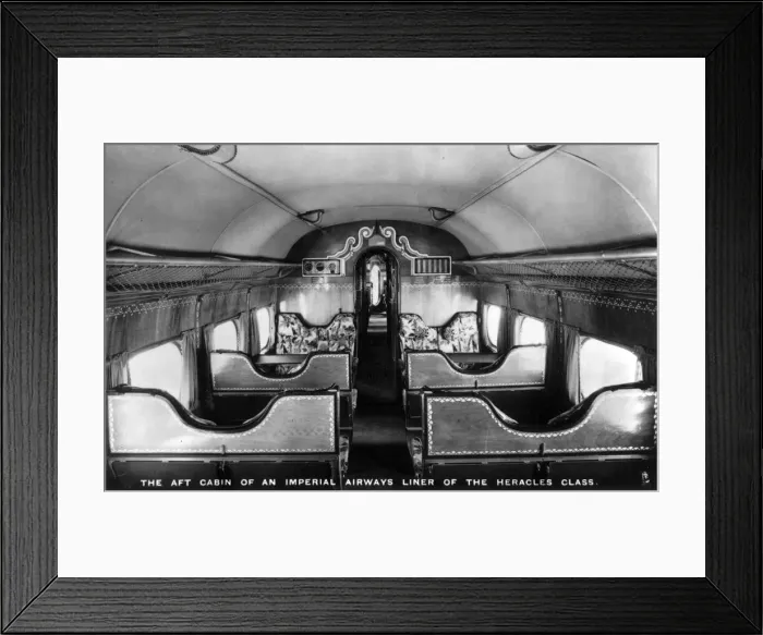 Framed Print : The aft passenger cabin of a Handley Page HP42 Framed Print : The aft passenger cabin of a Handley Page HP42
