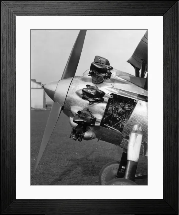 Framed Print : Close-up of the engine installation of the Bristol Bulldog I Framed Print : Close-up of the engine installation of the Bristol Bulldog I