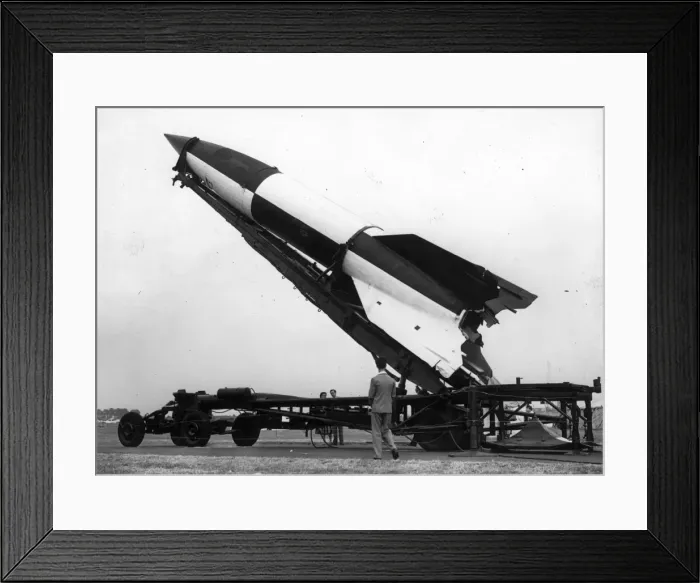Framed Print : A V-2 rocket on display Framed Print : A V-2 rocket on display