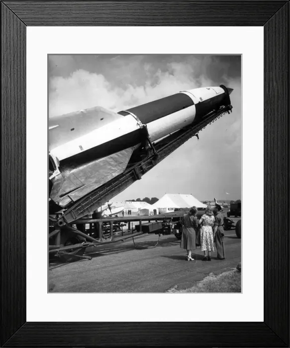 Framed Print : A V-2 rocket on display Framed Print : A V-2 rocket on display