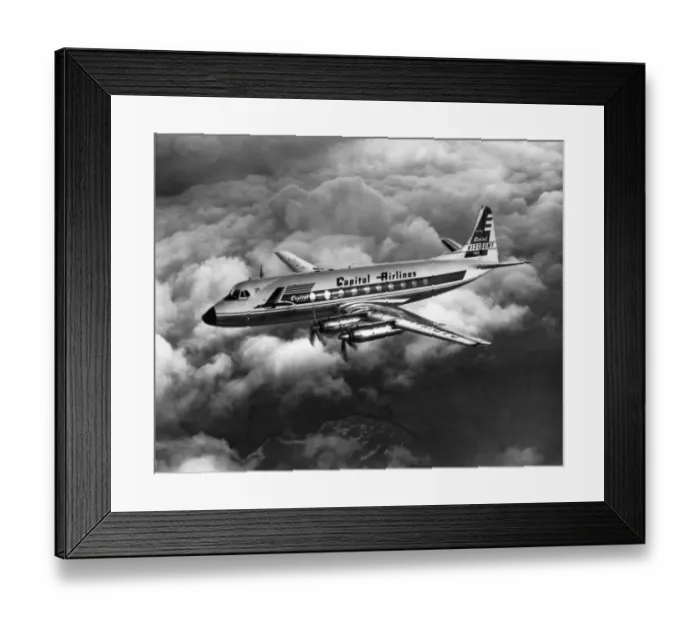 Framed Print : Vickers Viscount 745 N7462 of Capital Airlines Framed Print : Vickers Viscount 745 N7462 of Capital Airlines