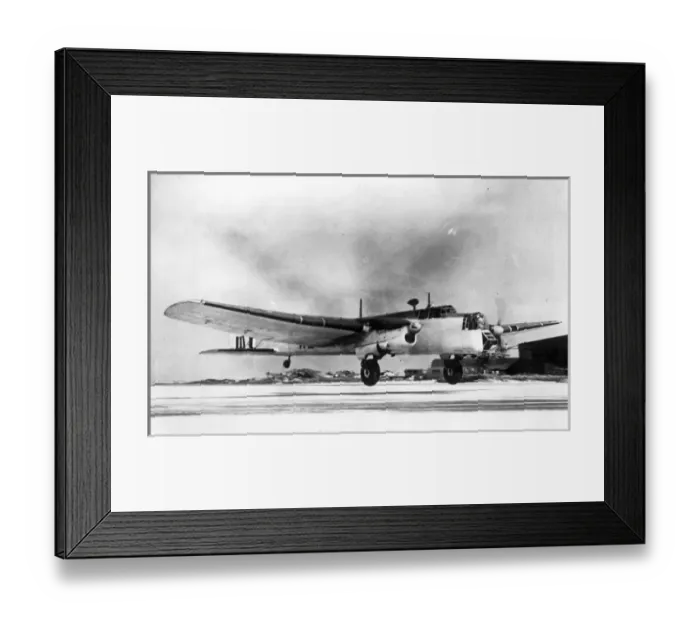 Framed Print : Armstrong Whitworth Whitley VII of 612 Squadron takes off Framed Print : Armstrong Whitworth Whitley VII of 612 Squadron takes off