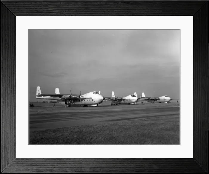 Framed Print : Three RAF Armstrong Whitworth AW660 Argosy CMk1s on the ramp Framed Print : Three RAF Armstrong Whitworth AW660 Argosy CMk1s on the ramp