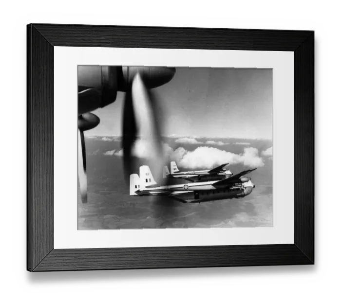 Framed Print : Two RAF Armstrong Whitworth AW660 Argosy CMk1s in flight Framed Print : Two RAF Armstrong Whitworth AW660 Argosy CMk1s in flight