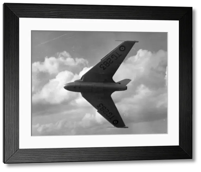 Framed Print : The first de Havilland DH108 TG283 from below Framed Print : The first de Havilland DH108 TG283 from below