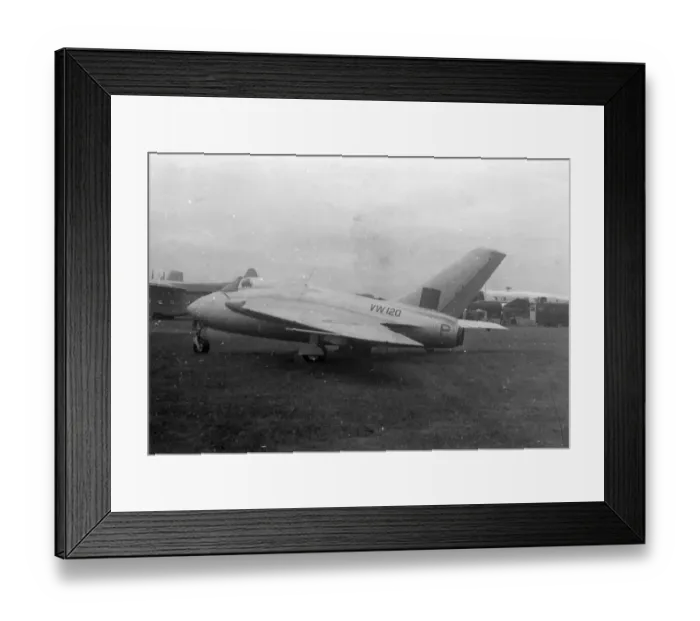Framed Print : The third de Havilland DH108 VW120 at the SBAC display Framed Print : The third de Havilland DH108 VW120 at the SBAC display
