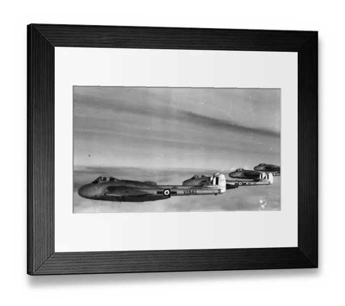Framed Print : de Havilland Vampire FB5s VZ840 WA330 and WA303 Framed Print : de Havilland Vampire FB5s VZ840 WA330 and WA303