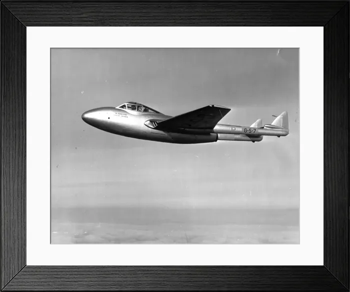 Framed Print : The prototype de Havilland DH115 Vampire Trainer G-5-7 Framed Print : The prototype de Havilland DH115 Vampire Trainer G-5-7