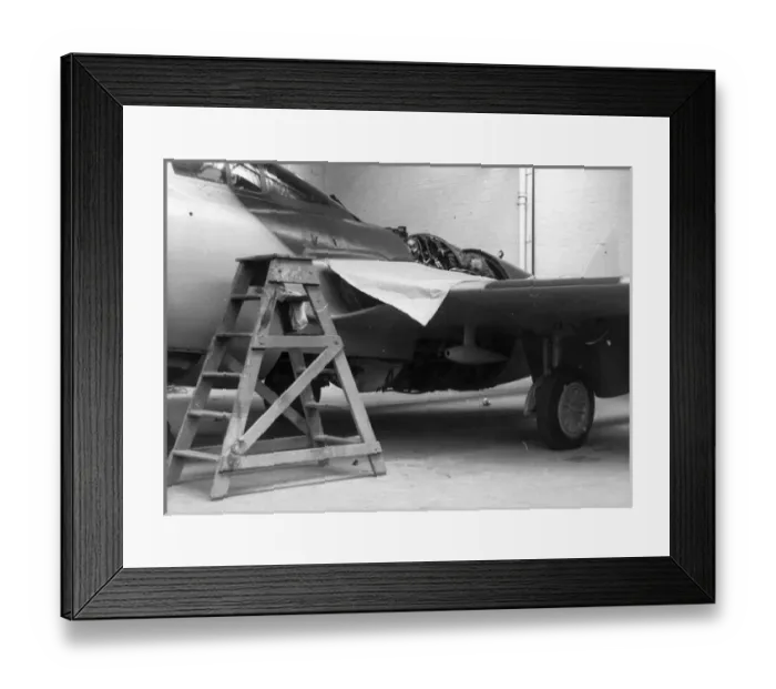 Framed Print : de Havilland Venom in the paint shop Framed Print : de Havilland Venom in the paint shop