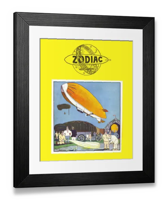 Framed Print : Brochure for Societe Zodiac dirigibles captifs spheriques Framed Print : Brochure for Societe Zodiac dirigibles captifs spheriques