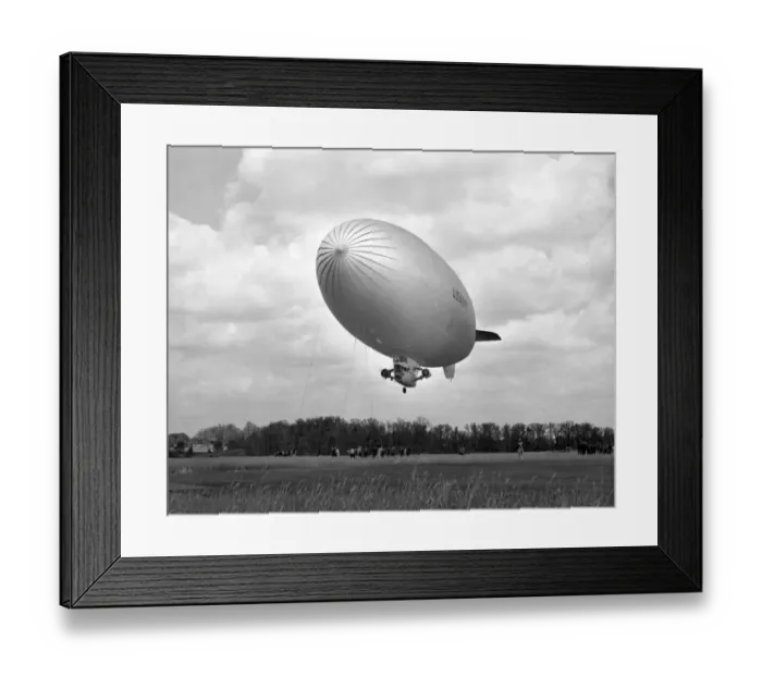 Framed Print : US Navy Goodyear K-Series airship landing Framed Print : US Navy Goodyear K-Series airship landing