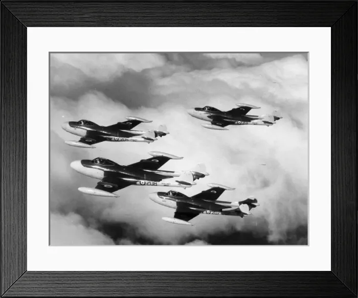 Framed Print : Four de Havilland Sea Venom NF20s Framed Print : Four de Havilland Sea Venom NF20s