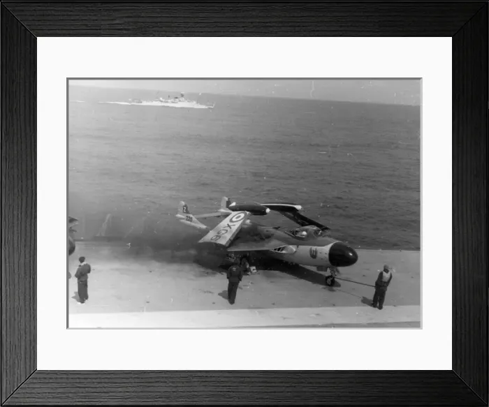 Framed Print : de Havilland Sea Venom NF20 on a carrier Framed Print : de Havilland Sea Venom NF20 on a carrier