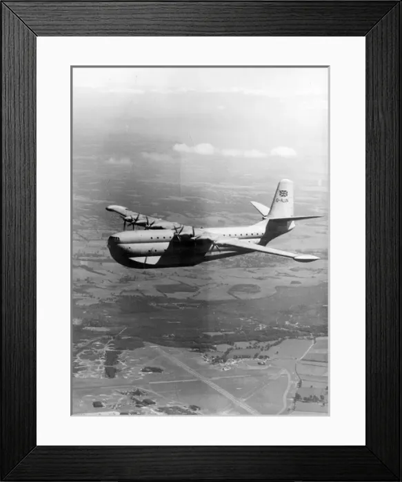 Framed Print : Saunders-Roe SR45 Princess G-ALUN in the air Framed Print : Saunders-Roe SR45 Princess G-ALUN in the air