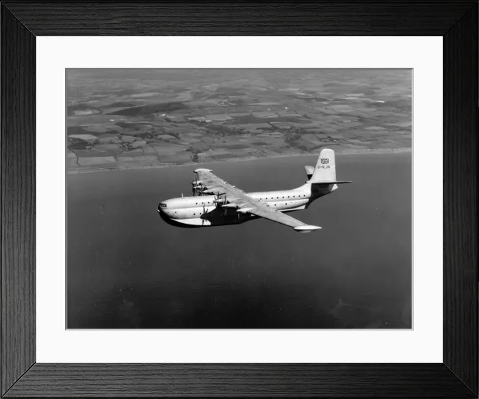 Framed Print : Saunders-Roe SR45 Princess G-ALUN in the air