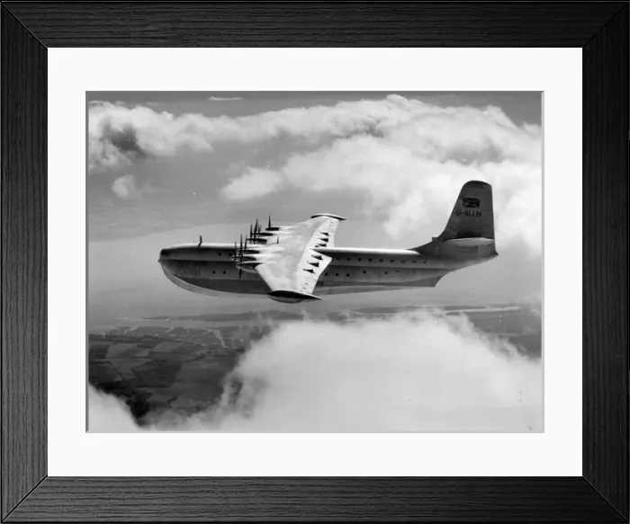 Framed Print : Saunders-Roe SR45 Princess G-ALUN in the air Framed Print : Saunders-Roe SR45 Princess G-ALUN in the air