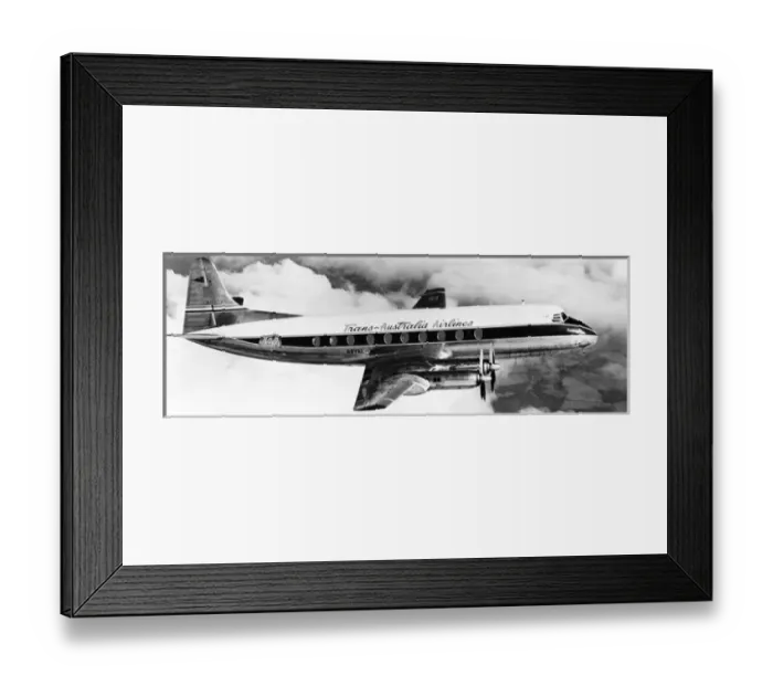 Framed Print : Vickers Viscount 720 VH-TVF of Trans-Australia Airlines