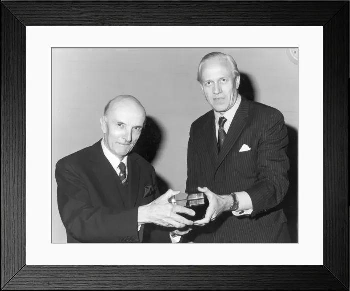 Framed Print : Sir George Edwards and Sir Freddie Page Framed Print : Sir George Edwards and Sir Freddie Page