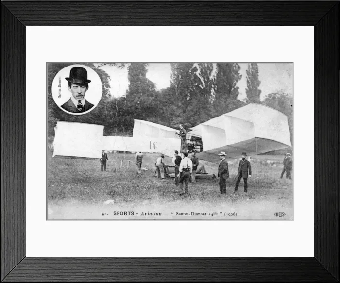 Framed Print : Santos-Dumont 14bis first flight in Europe 1906 Framed Print : Santos-Dumont 14bis first flight in Europe 1906