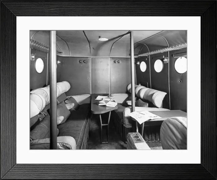 Framed Print : Short S23 Canopus flying boat forward saloon Framed Print : Short S23 Canopus flying boat forward saloon