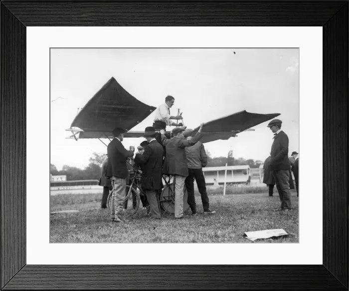 Framed Print : How to fly by the aid of wings on bicycles Framed Print : How to fly by the aid of wings on bicycles