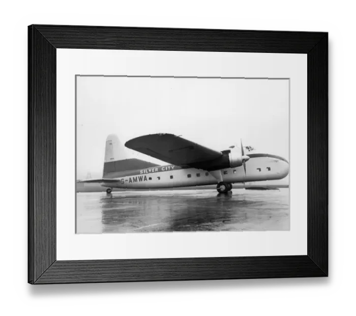 Framed Print : The first Bristol Freighter 32 G-AMWA of Silver City Airways Framed Print : The first Bristol Freighter 32 G-AMWA of Silver City Airways