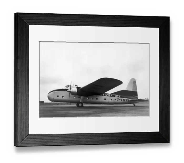 Framed Print : The first Bristol Freighter 32 G-AMWA of Silver City Airways Framed Print : The first Bristol Freighter 32 G-AMWA of Silver City Airways