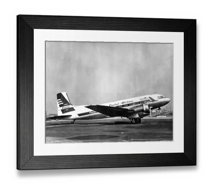 Framed Print : A Douglas Super DC-3 N16019 of Capital Airlines Framed Print : A Douglas Super DC-3 N16019 of Capital Airlines