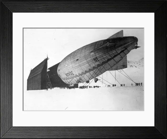 Framed Print : Umberto Nobiles Norge being pulled into the shed Framed Print : Umberto Nobiles Norge being pulled into the shed