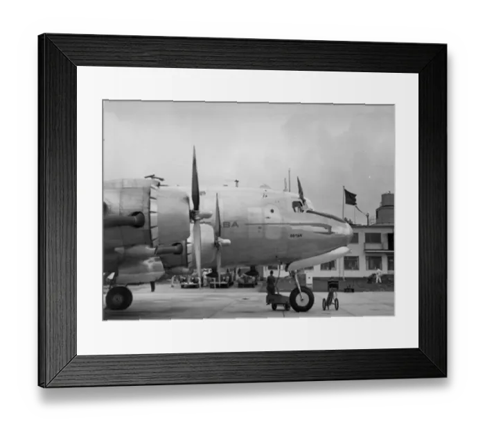 Framed Print : Douglas DC-4 SE-BBE Ostan of Swedish Air Lines at Torsla Framed Print : Douglas DC-4 SE-BBE Ostan of Swedish Air Lines at Torsla