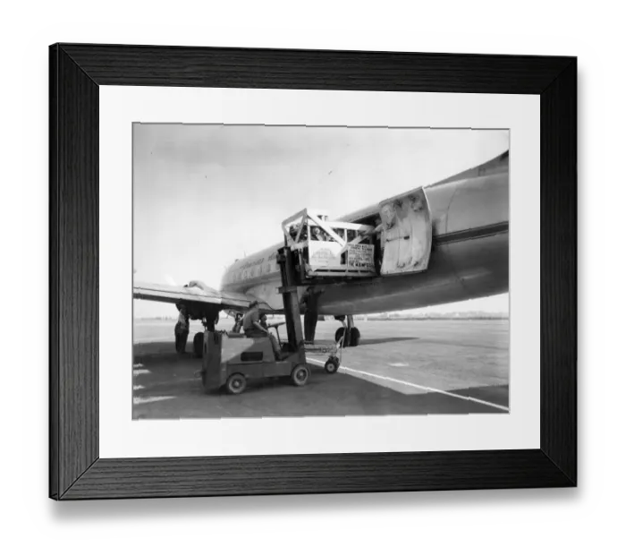 Framed Print : A Douglas DC-4 of American Airlines being loaded Framed Print : A Douglas DC-4 of American Airlines being loaded