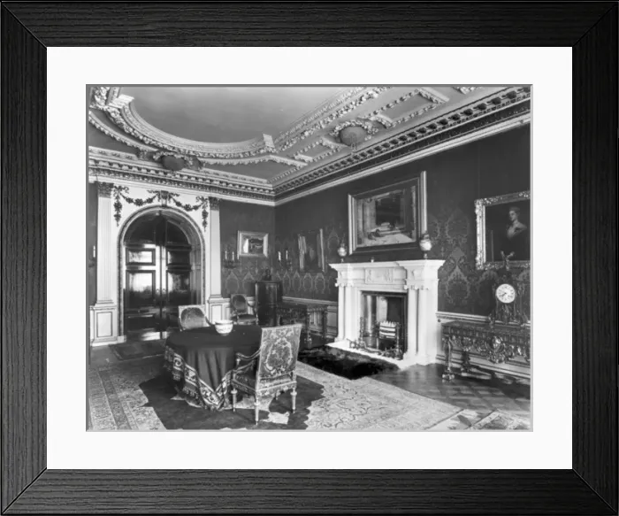 Framed Print : Leonard Albus 1909 dining room Framed Print : Leonard Albus 1909 dining room