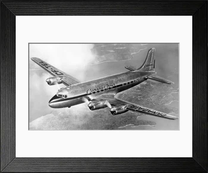 Framed Print : Canadair DC-4M1 CF-TEL Framed Print : Canadair DC-4M1 CF-TEL