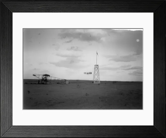 Framed Print : A Voisin flies over a Farman Framed Print : A Voisin flies over a Farman