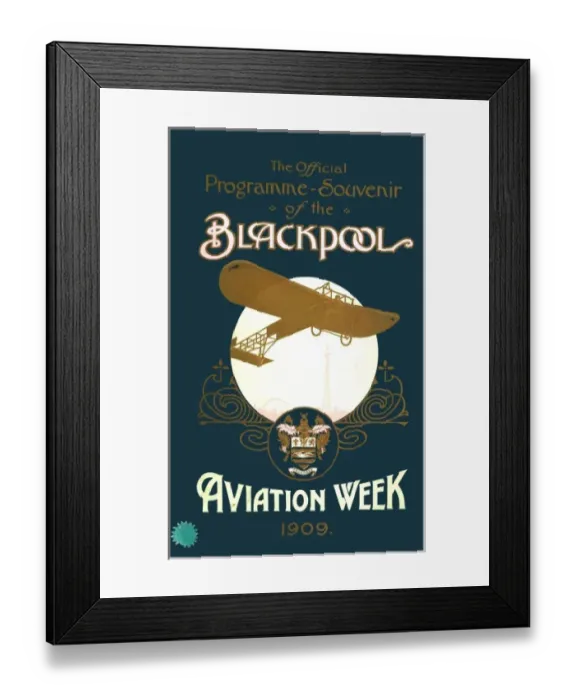 Framed Print : Official programme souvenir for the Blackpool Aviation Week Framed Print : Official programme souvenir for the Blackpool Aviation Week