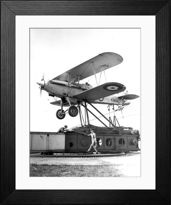 Framed Print : Hawker Nimrod II K3654 about to be launched Framed Print : Hawker Nimrod II K3654 about to be launched