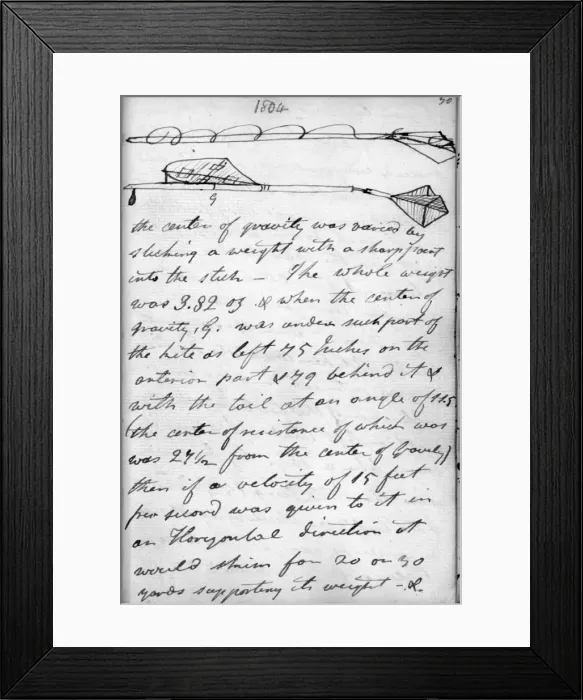 Framed Print : Model glider; a kite mounted on a pole Framed Print : Model glider; a kite mounted on a pole