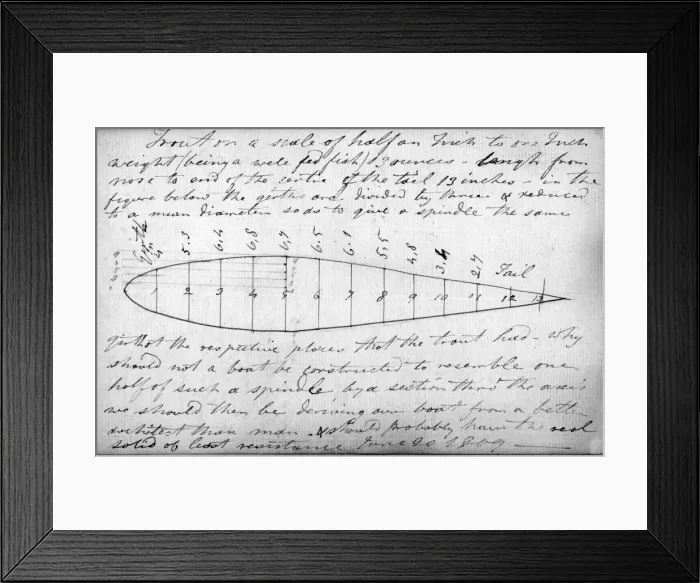 Framed Print : Design for a solid of least resistances Framed Print : Design for a solid of least resistances