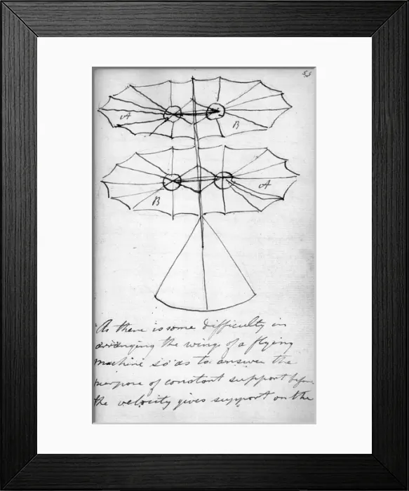 Framed Print : Design for a compound tandem machine with flappers mounted Framed Print : Design for a compound tandem machine with flappers mounted