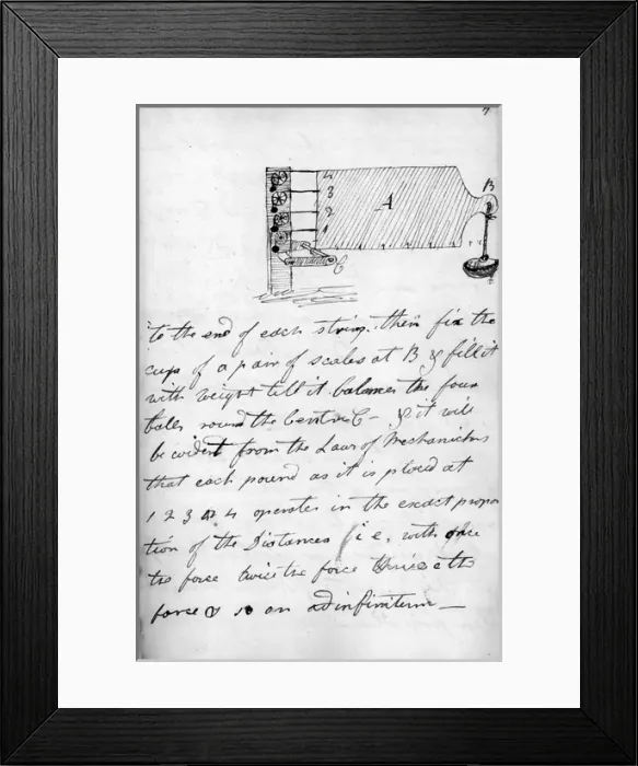 Framed Print : Testing the strength of a wooden plane 1795 Framed Print : Testing the strength of a wooden plane 1795