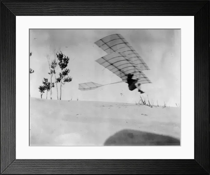 Framed Print : A M Herrings glider trials on the Indiana Dunes in 1897 Framed Print : A M Herrings glider trials on the Indiana Dunes in 1897