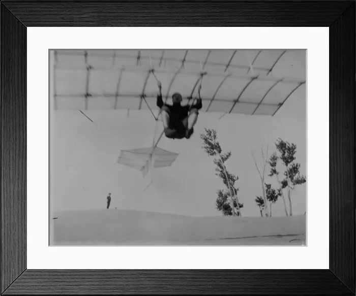 Framed Print : A M Herrings glider trials on the Indiana Dunes in 1897 Framed Print : A M Herrings glider trials on the Indiana Dunes in 1897