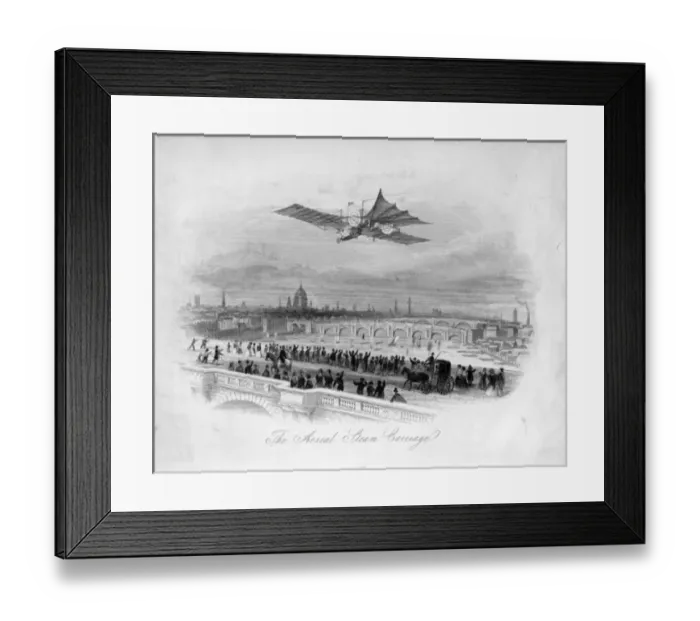 Framed Print : Hensons Aerial Steam Carriage of 1843 Framed Print : Hensons Aerial Steam Carriage of 1843