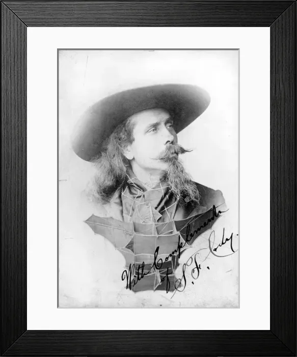 Framed Print : Signed photograph of Samuel Franklin Cody 1862-1913 Framed Print : Signed photograph of Samuel Franklin Cody 1862-1913